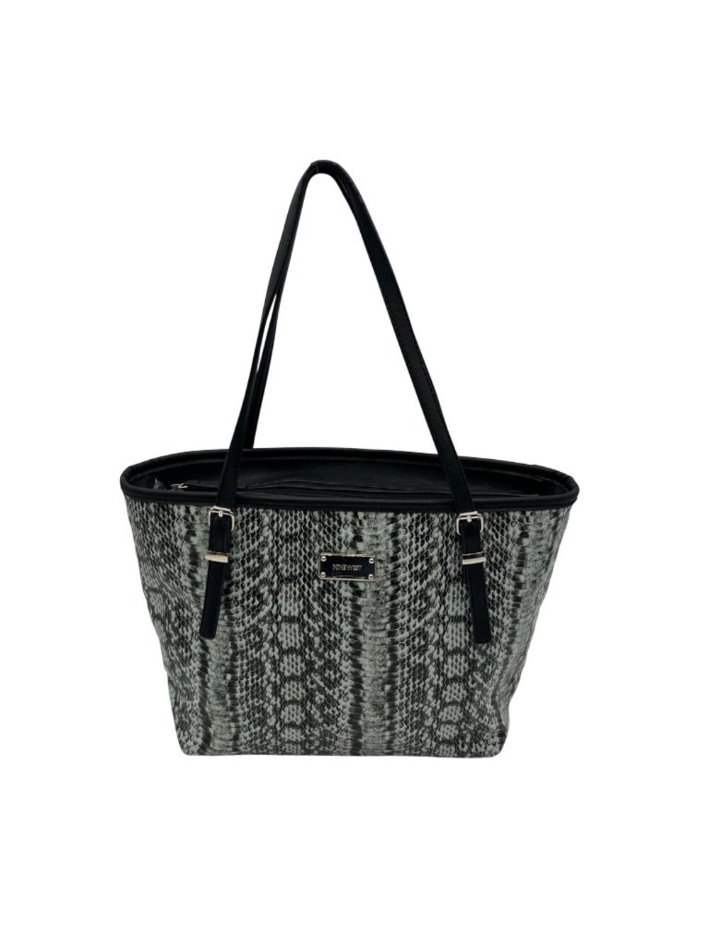 Nine West Teal & Black Faux Leather Shoulder Bag